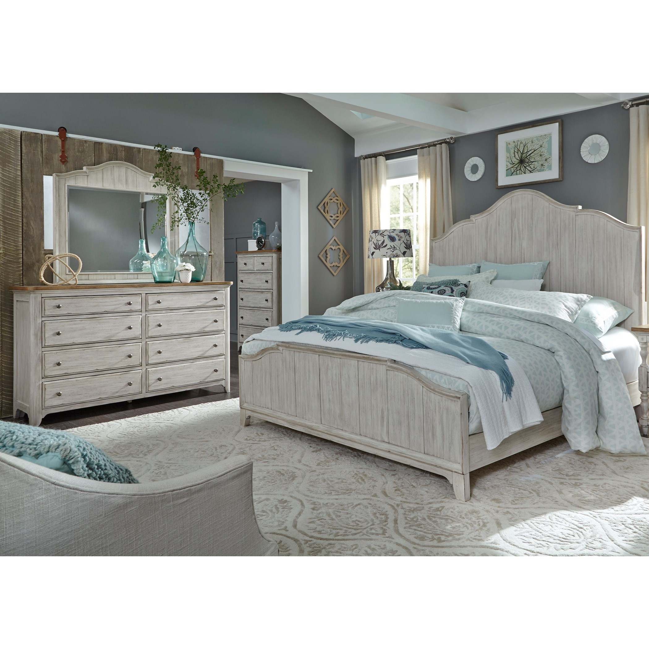 Liberty Furniture Farmhouse Reimagined 652BRKPBDMC King Bedroom Group
